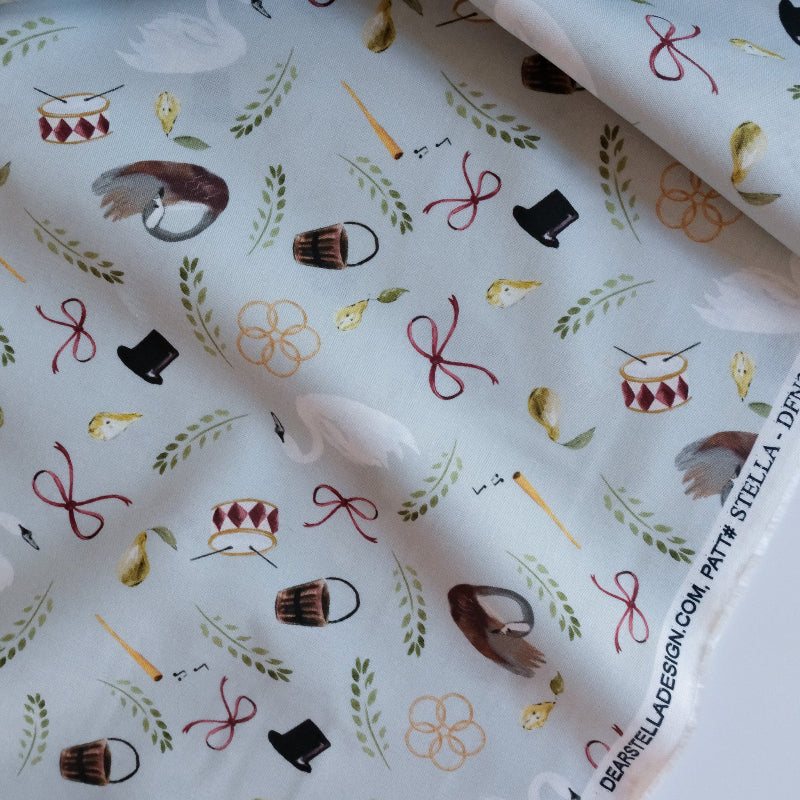 Dear Stella Quilting Cotton Christmas 2026 Seacreast Bows and Pears
