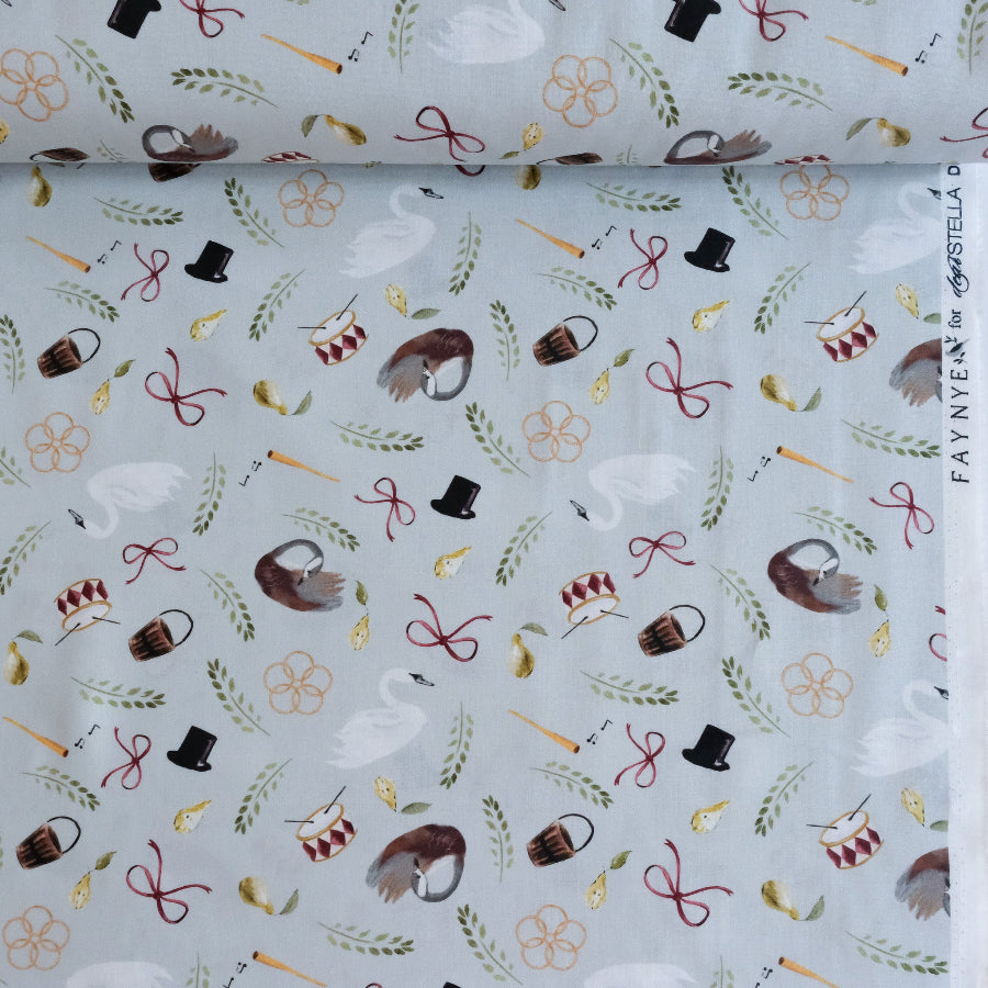 Dear Stella Quilting Cotton Christmas 2026 Seacreast Bows and Pears