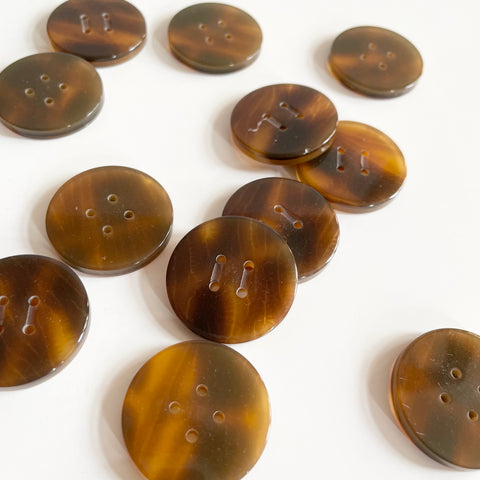 Plastic Tortoiseshell Button