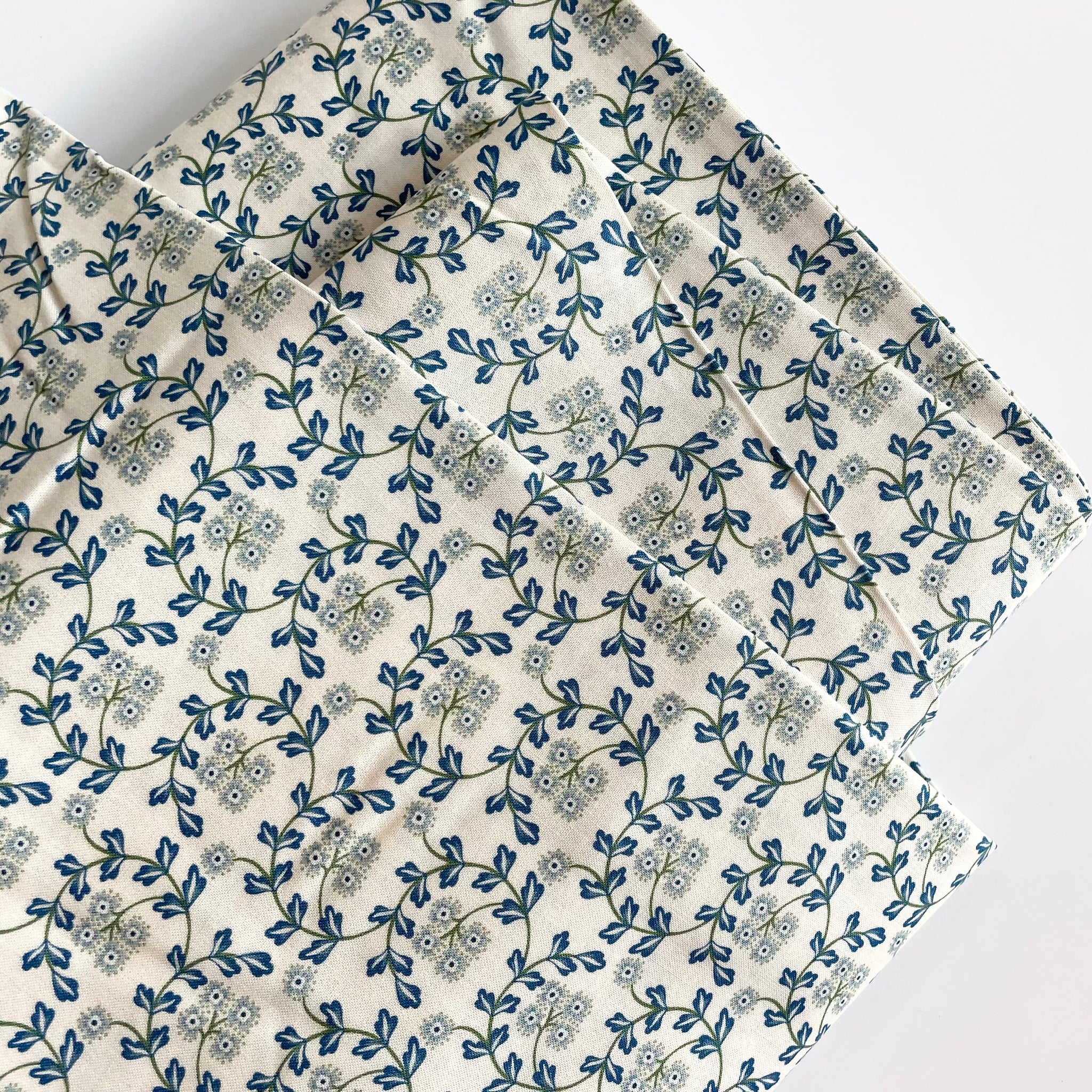 Cloud9 Organic Cotton : Summer Garden - Flowering Lace Blue
