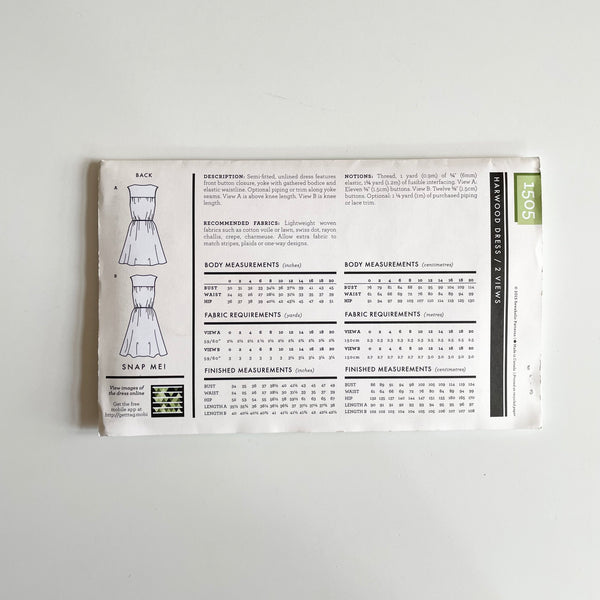 Sewaholic Patterns : Harwood Dress