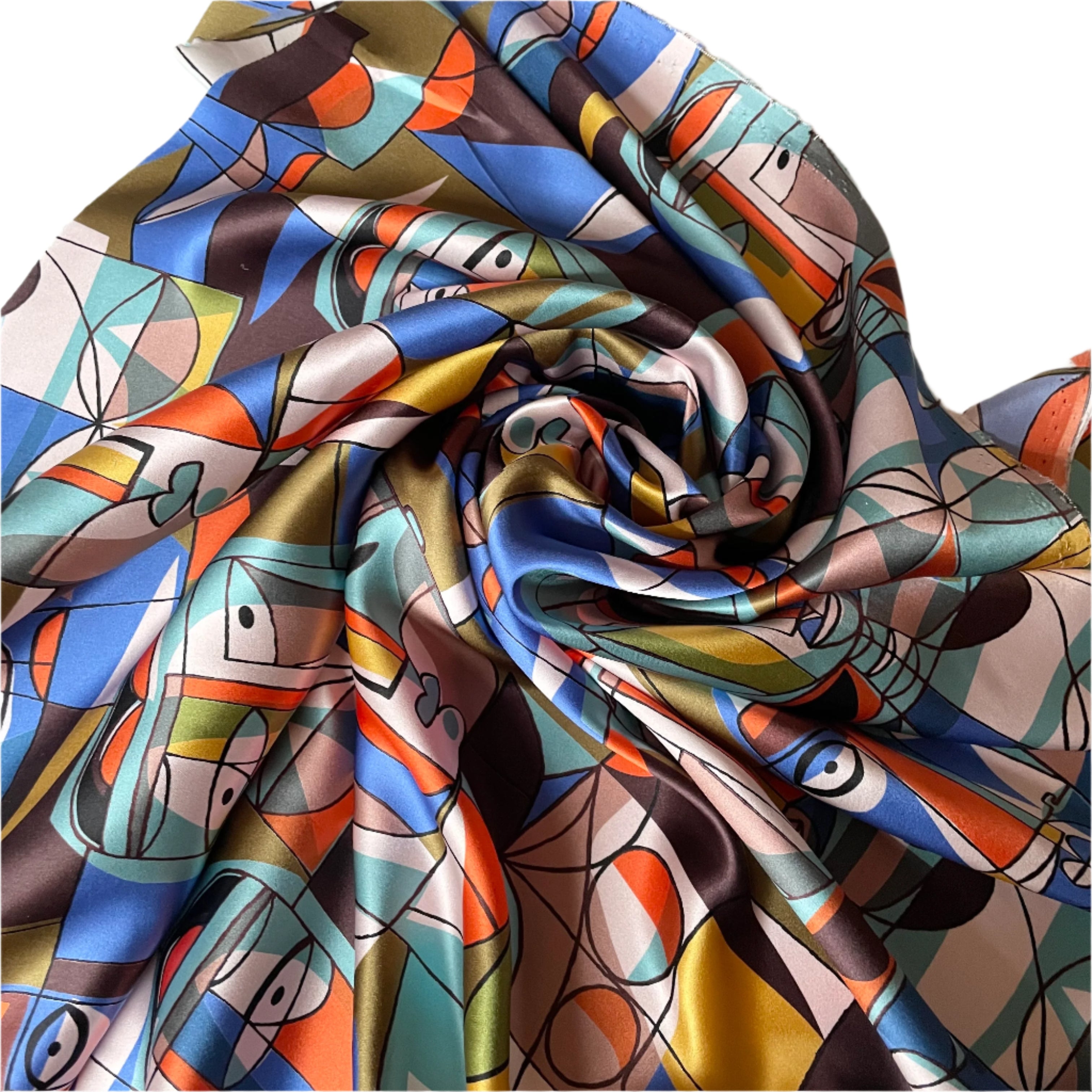 Liberty Fabrics Retold 150th Anniversary Collection : Belgravia Silk Satin - Carnaby Cast A