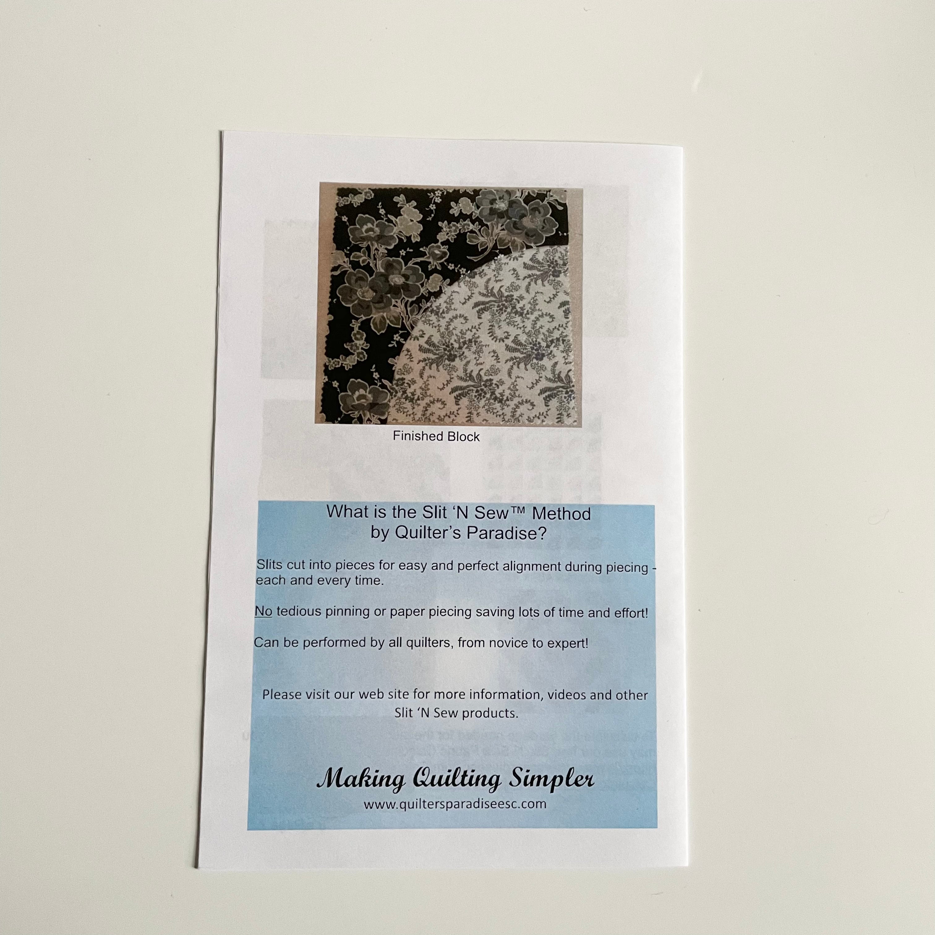 Slit 'n Sew Template - Drunkard's Path