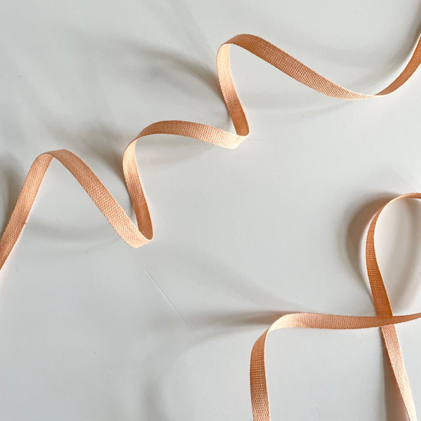 Studio Carta : Narrow Tight Weave Cotton Ribbon - Peach