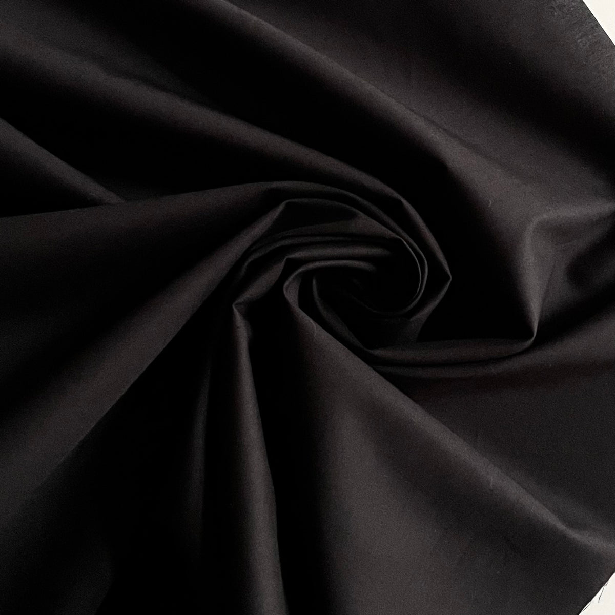 Stretch Cotton Broadcloth - Black