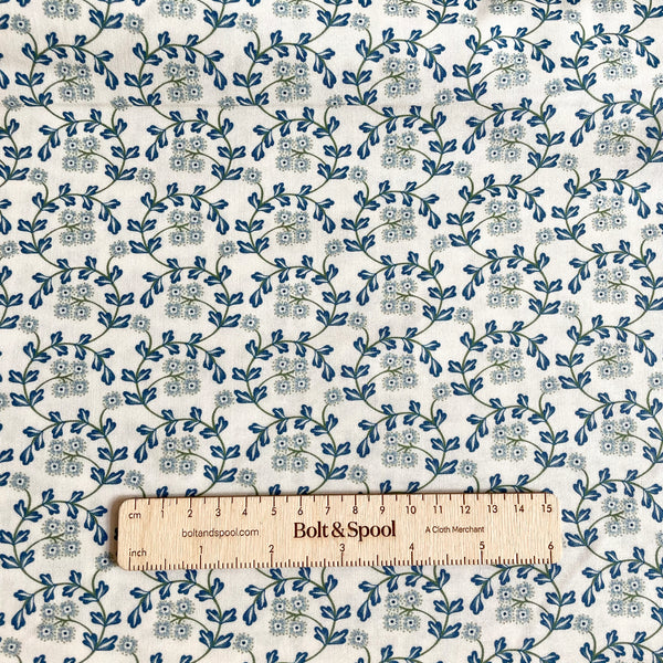 Cloud9 Organic Cotton : Summer Garden - Flowering Lace Blue