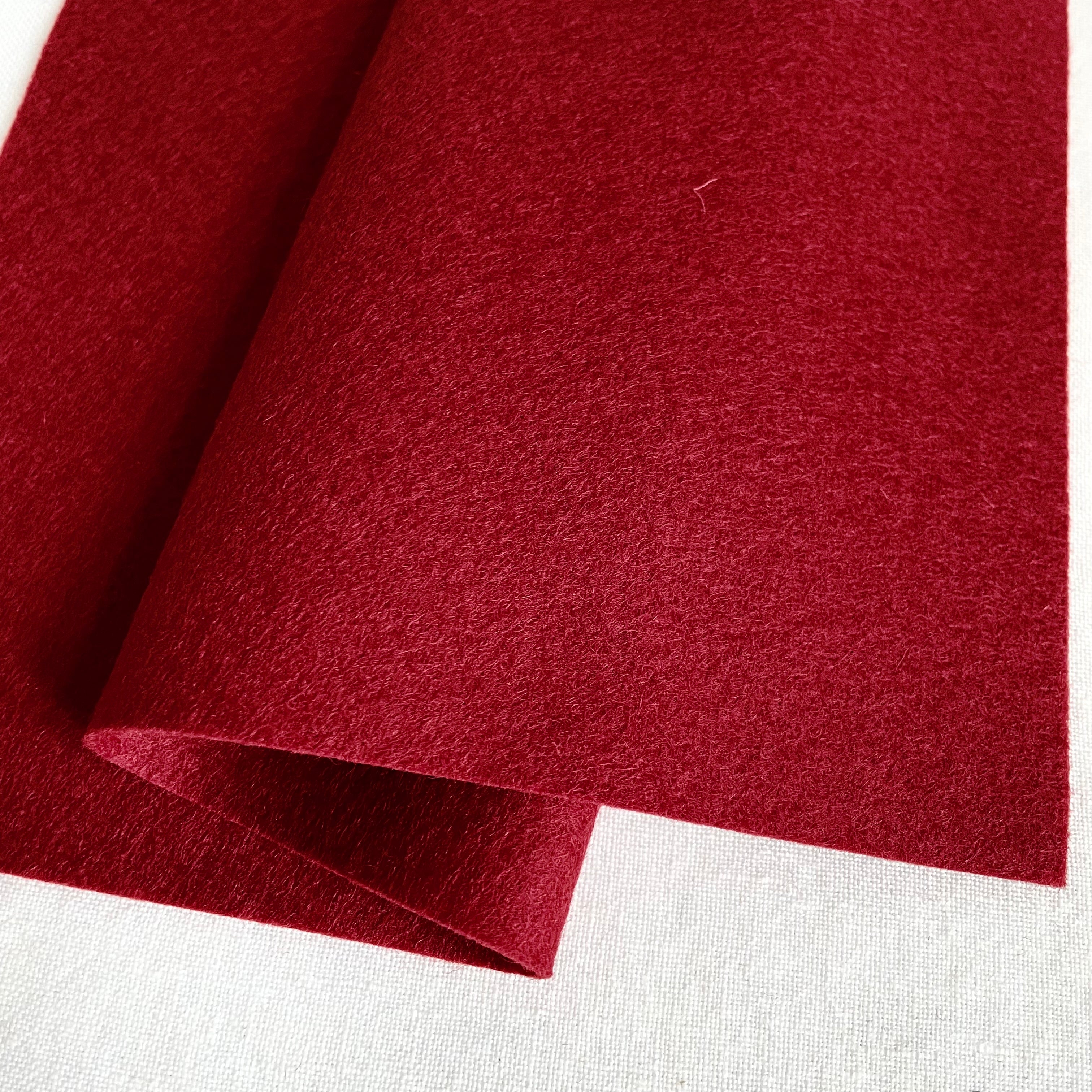 barefoot Wool Felt crimson red