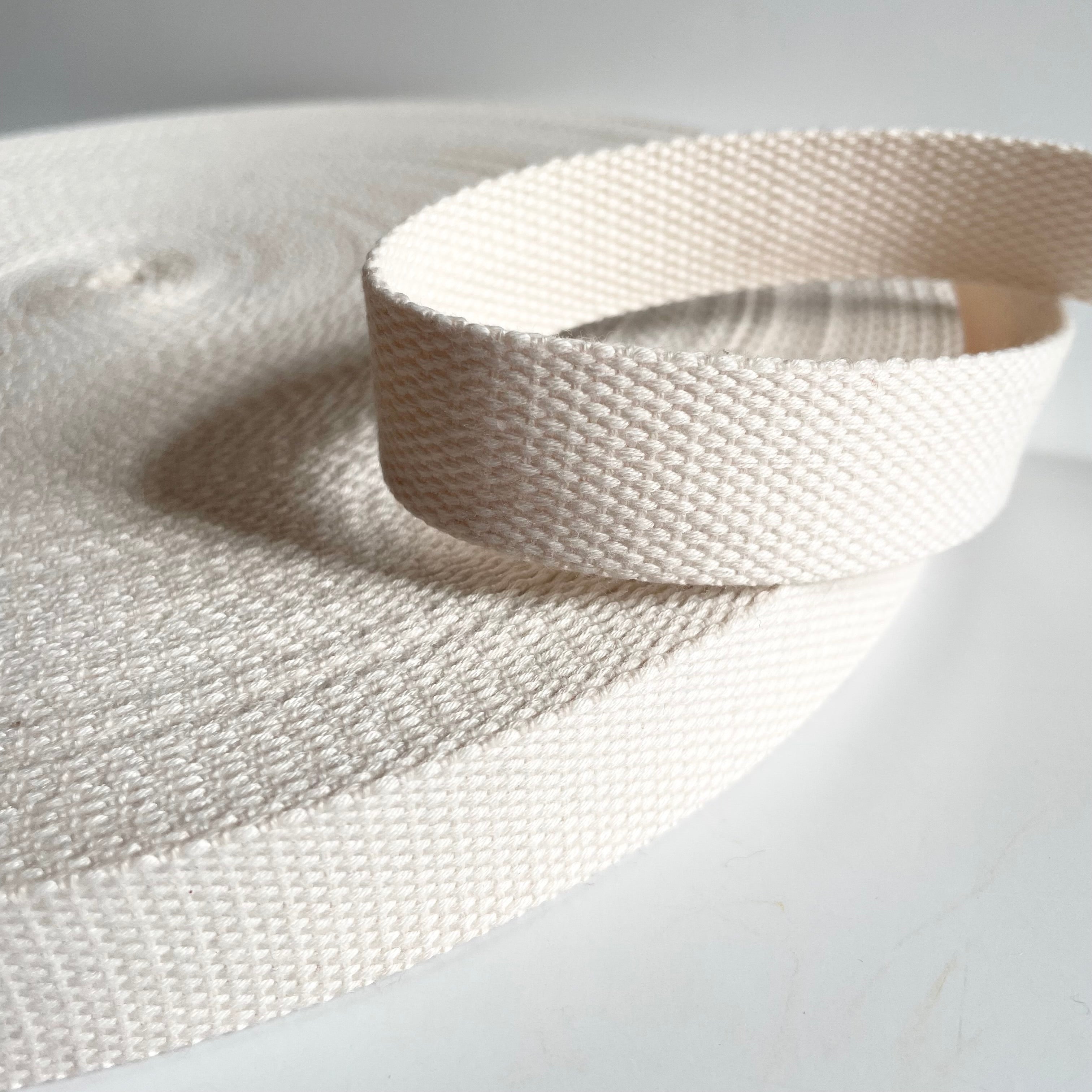 Cotton Webbing - Ivory 1"