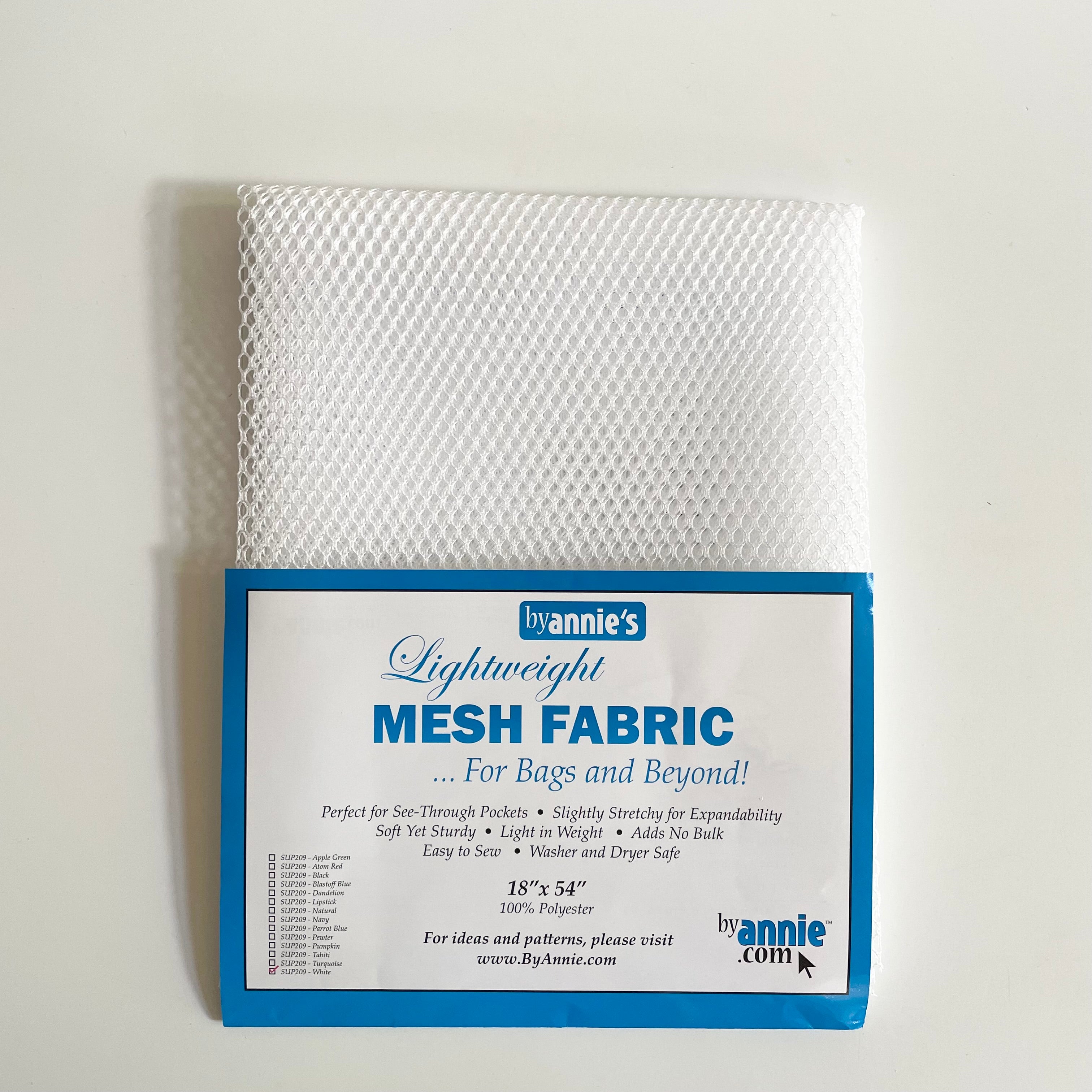 By Annie Lightweight Mesh Fabric - White