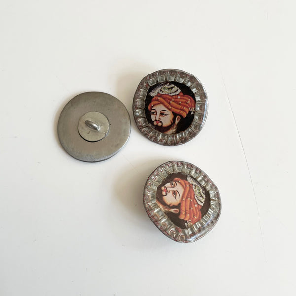 Recycled Bottle Cap Crown Button - Woman and Man