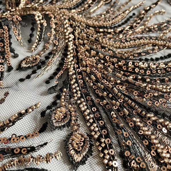 Beaded Tulle - Champagne Paradise