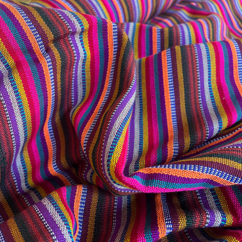 Woven Guatemalan Cloth - Bright Stripe