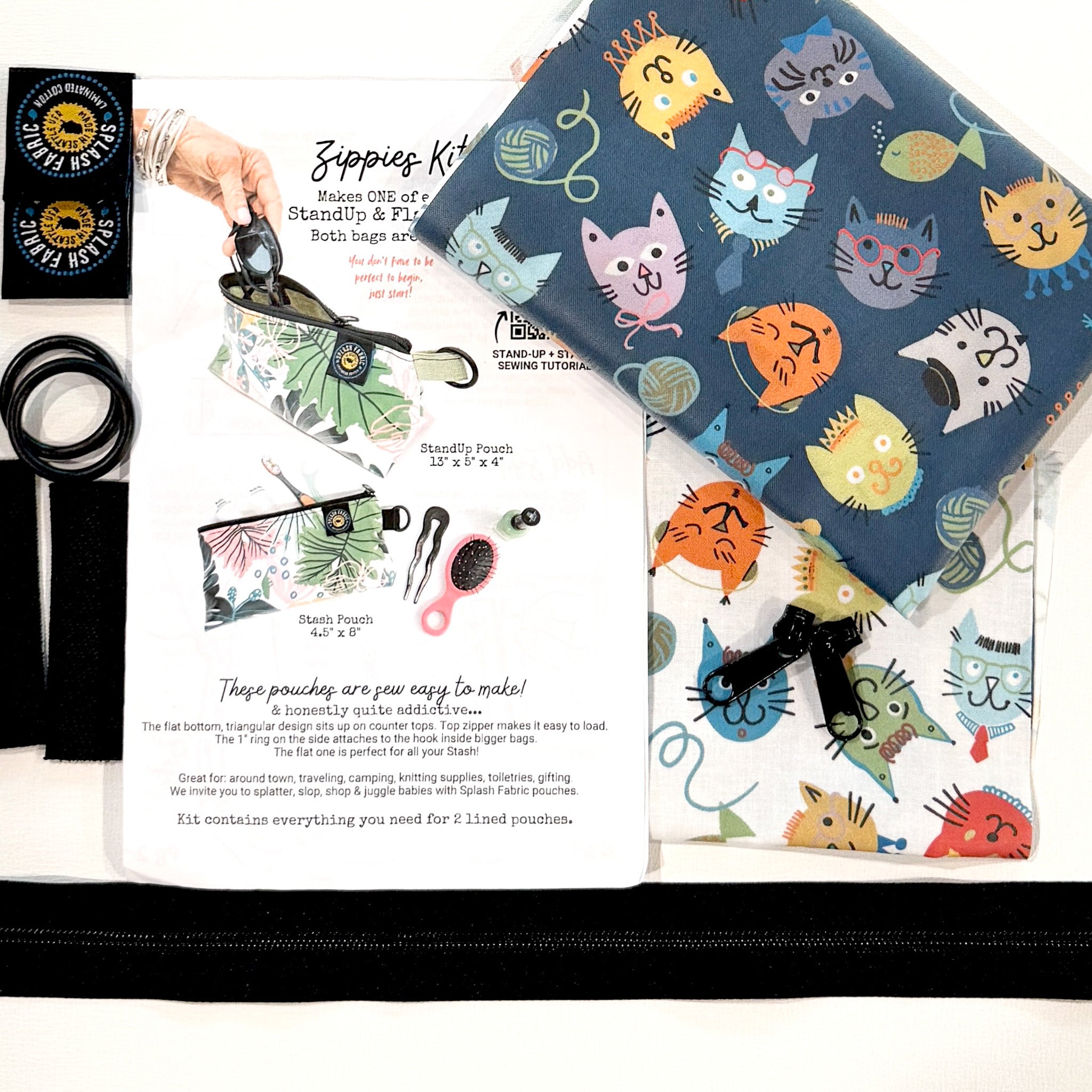 Zippies Pouches Sewing Kit : Cool Cats