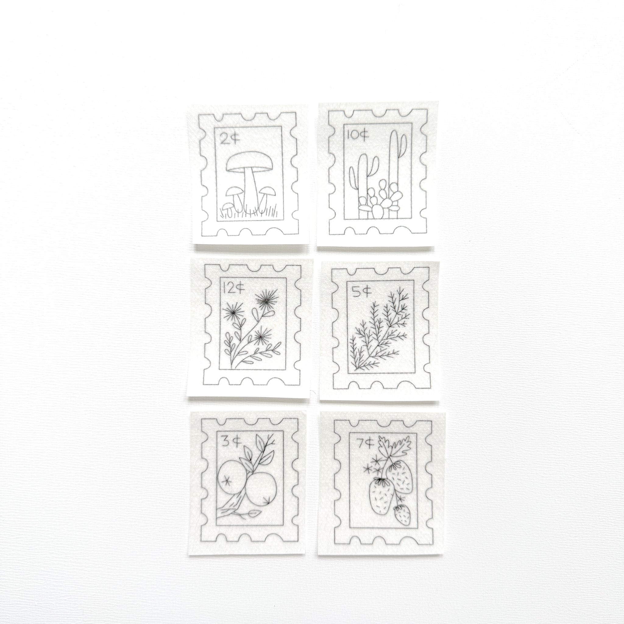Stick & Stitch Embroidery Transfers - Botanical Stamps