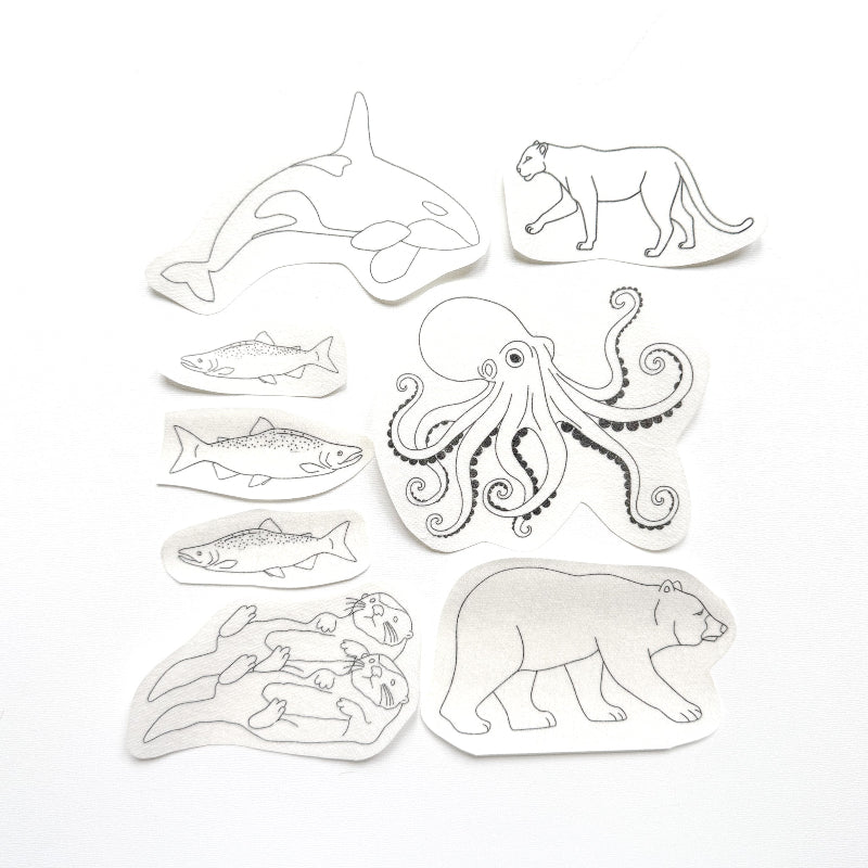 M Creative J stick and stich embroidery pattern - pacific northwest animals