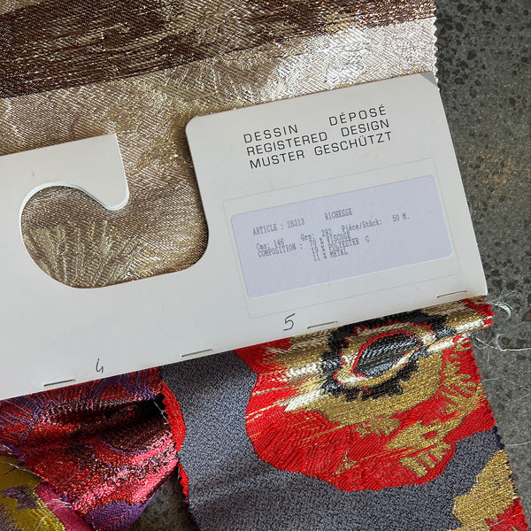 Large floral metallic french brocade