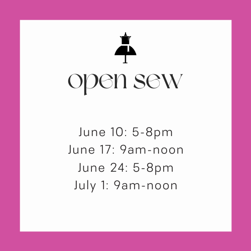 Open Sew Tuesdays!