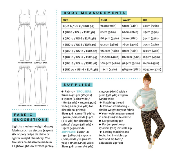 Tilly and the Buttons : Marigold Jumpsuit + Trousers