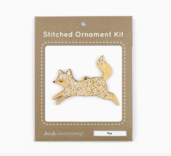 Kiriki Press Stitched Ornament Kit - Fox