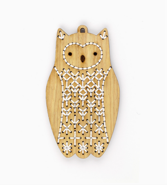 Kiriki Press Stitched Ornament Kit - Owl