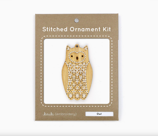 Kiriki Press Stitched Ornament Kit - Owl