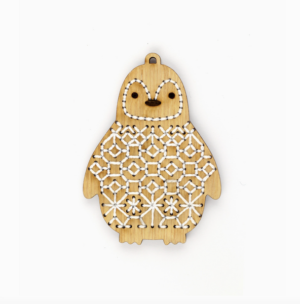 Kiriki Press Stitched Ornament Kit - Penguin