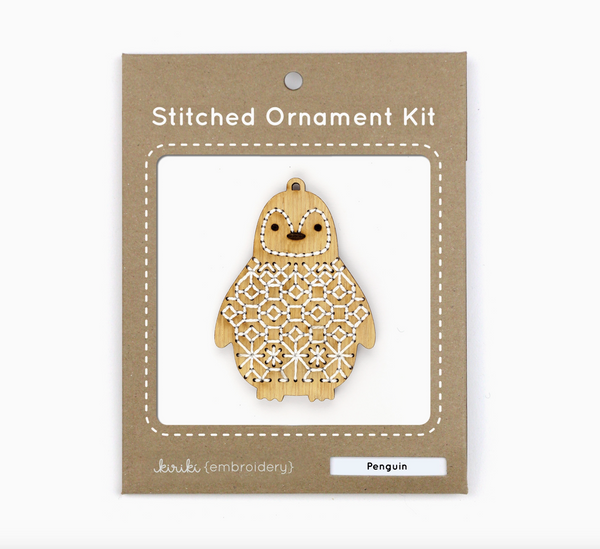 Kiriki Press Stitched Ornament Kit - Penguin