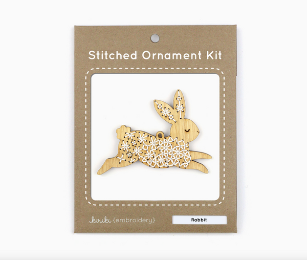 Kiriki Press Stitched Ornament Kit - Rabbit