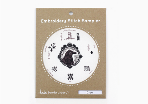 Kiriki Press Embroidery Stitch Sampler - Crow