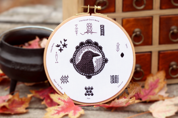 Kiriki Press Embroidery Stitch Sampler - Crow