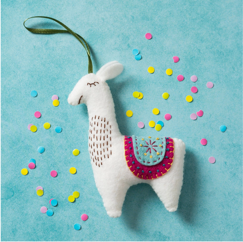 Corinne Lapierre : Embroidered Felt Kit - Llama