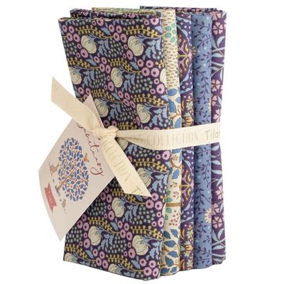 Tilda : Fat Quarter Bundle - Sanctuary Eggplant/Blue