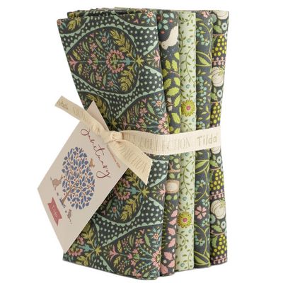 Tilda : Fat Quarter Bundle - Sanctuary Green/Grey