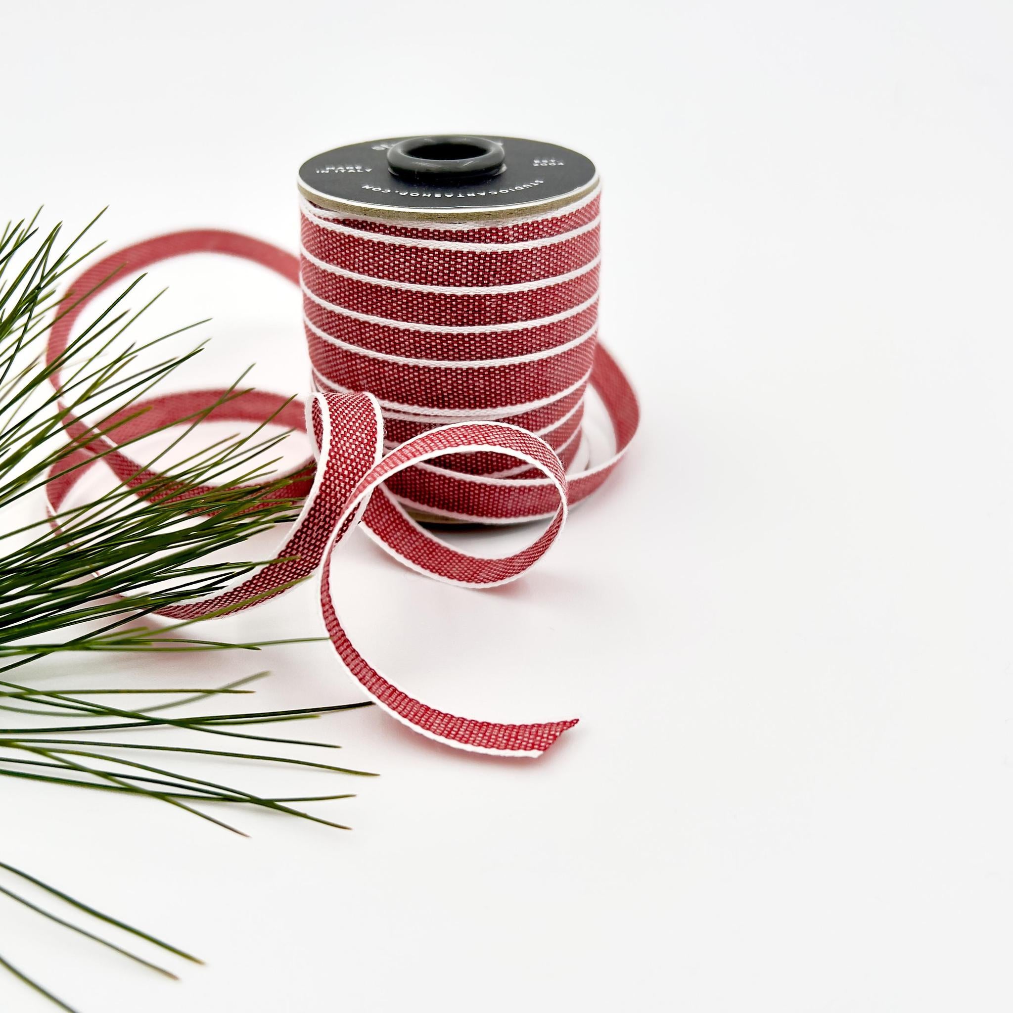 Studio Carta Drittofilo Cotton Ribbon - Red / White