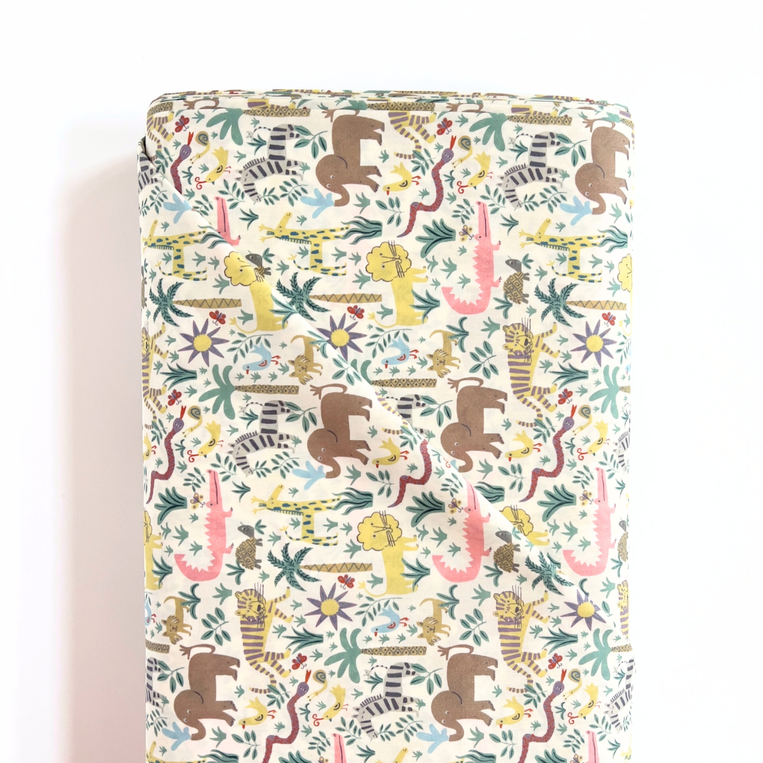 Liberty Fabrics Organic Tana Lawn - Louie's Jungle (pastel multi)