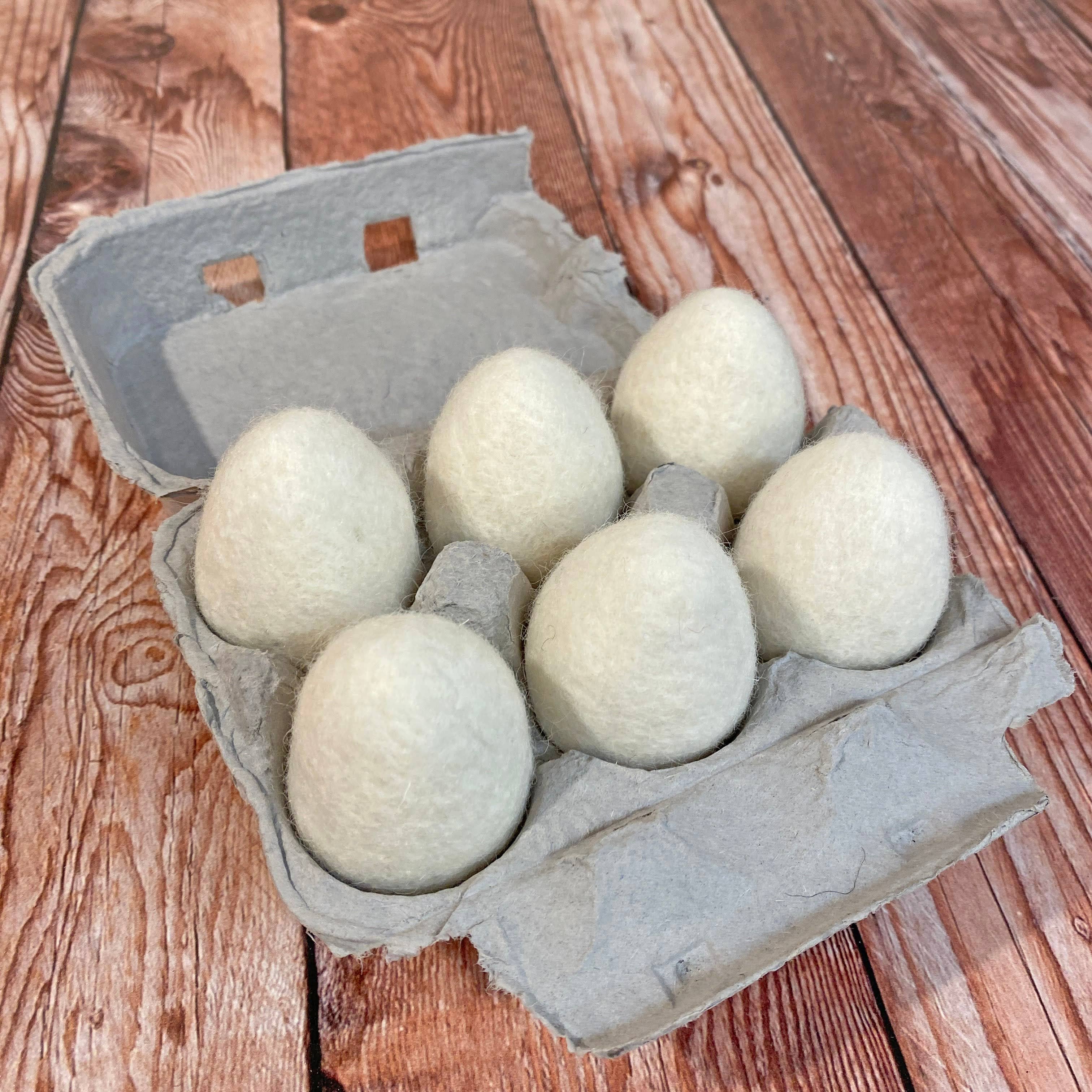 Oakwind Hollow : Half Dozen Felt Eggs - Fresh Cream
