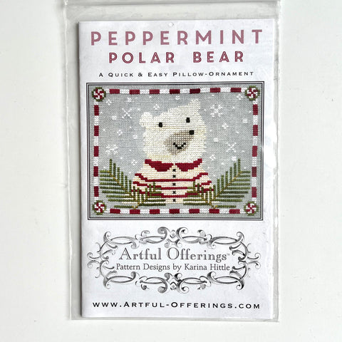 Counted Cross Stitch Pattern: Peppermint Polar Bear