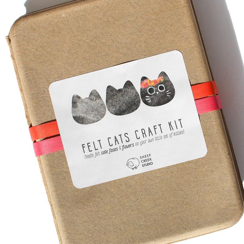 Sheep Creek Studio Cats needle felting kit