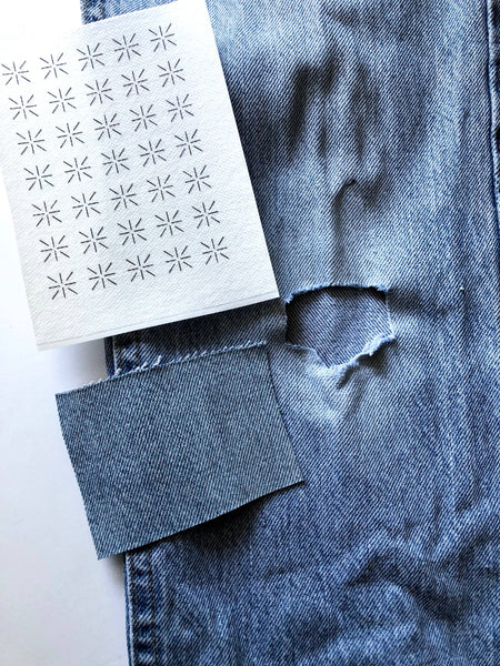 Wren Bird Arts : Washable Mending Patterns #1 Blue