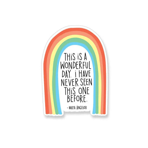 Vinyl Sticker - Maya Angelou Rainbow