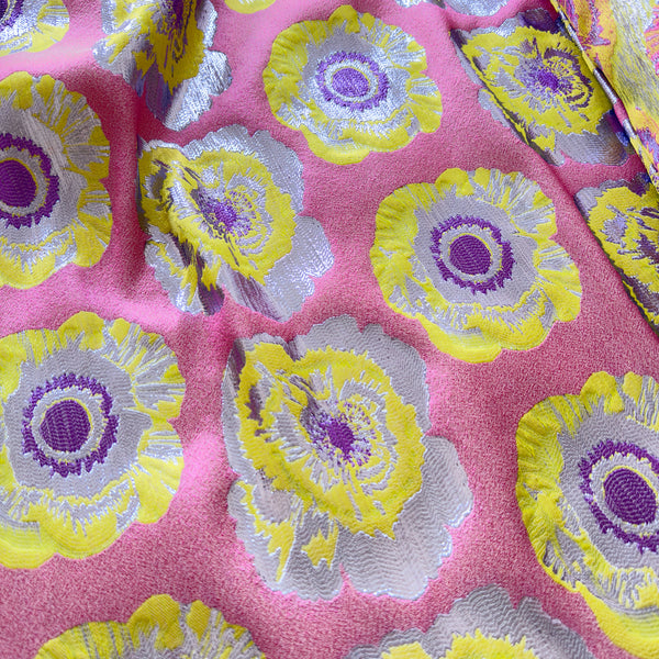 Large floral metallic french brocade