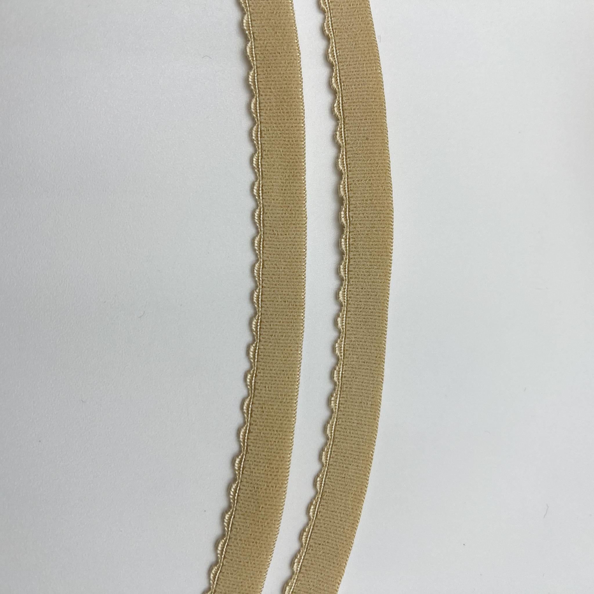 Picot Lingerie Elastic  - 1/2" Beige