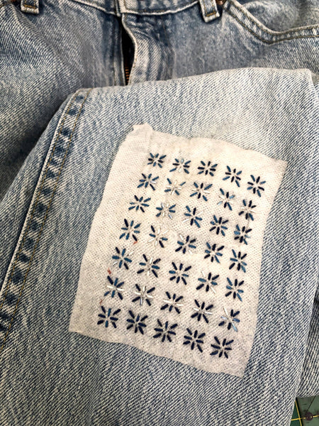 Wren Bird Arts : Washable Mending Patterns #1 Blue