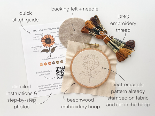 Matryoshka : Sunflower Embroidery Kit