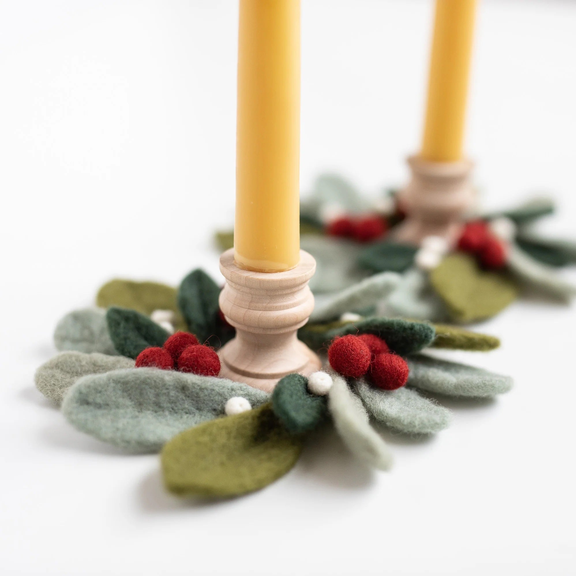 Felted Sky Needle Felting Kit : Festive Candle Rings