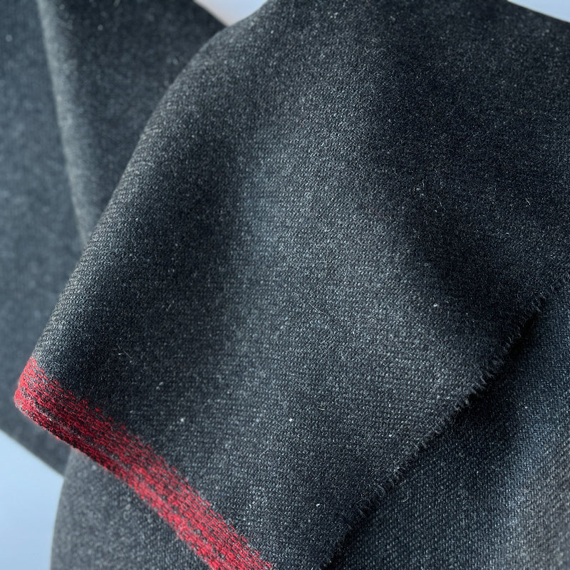 grey itlaian wool flannel fabric