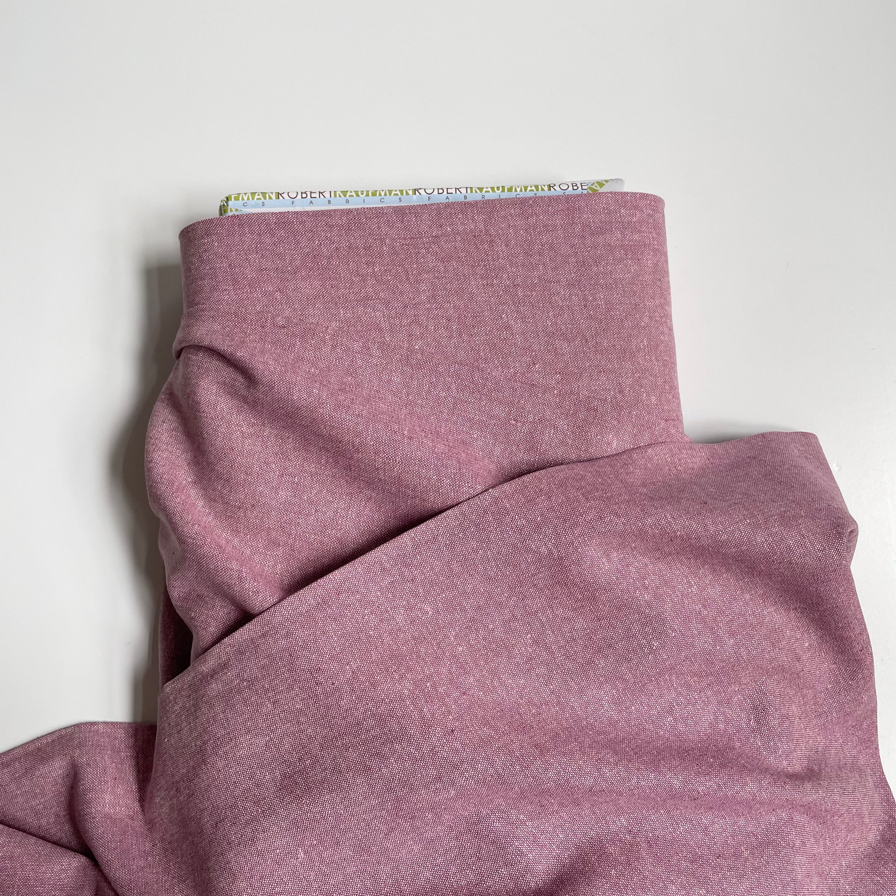 Robert Kaufman : Essex Linen / Cotton - Mauv