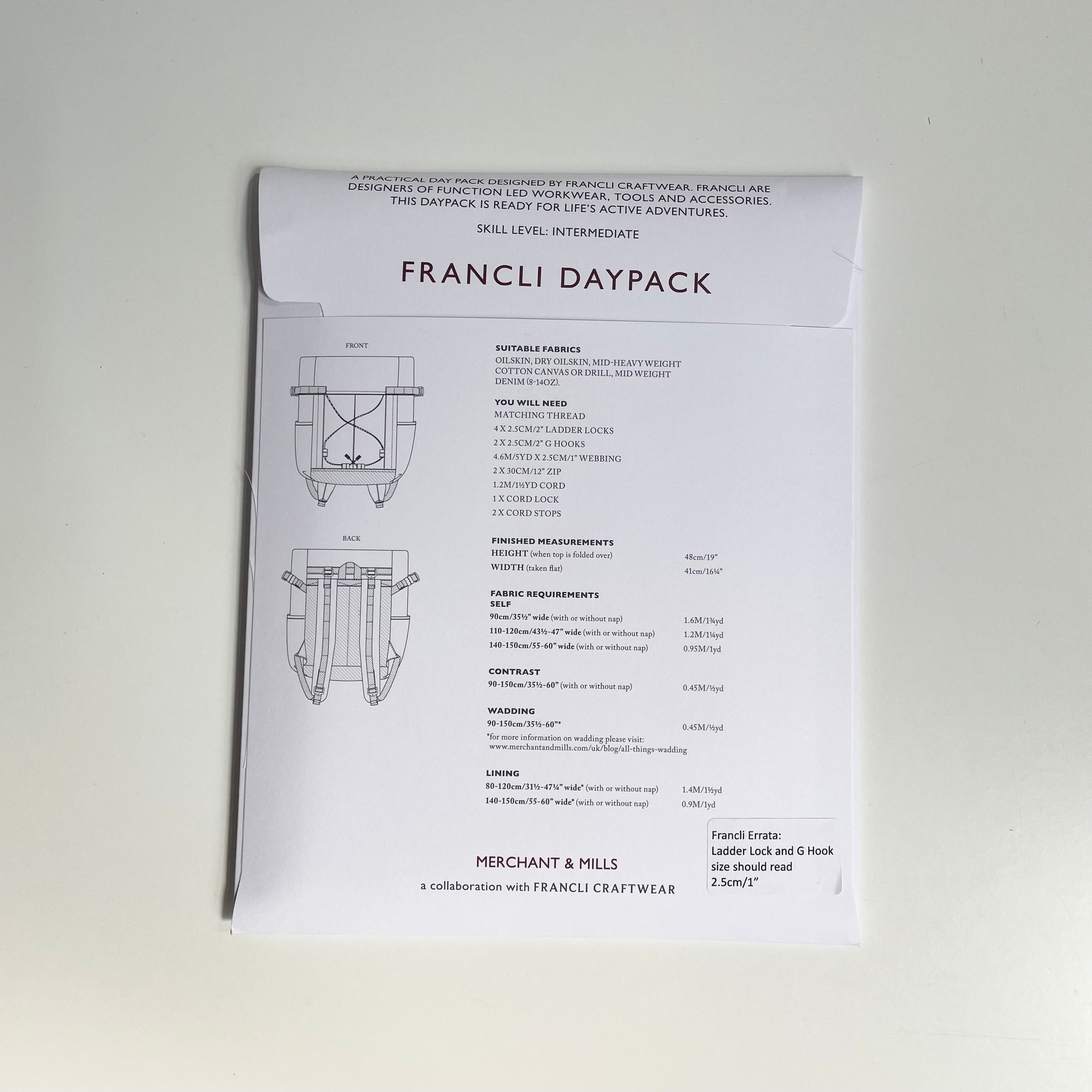 Merchant & Mills : Francli Day Pack