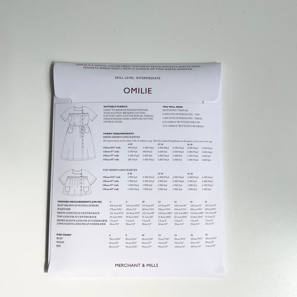 Merchant & Mills Pattern : The Omilie