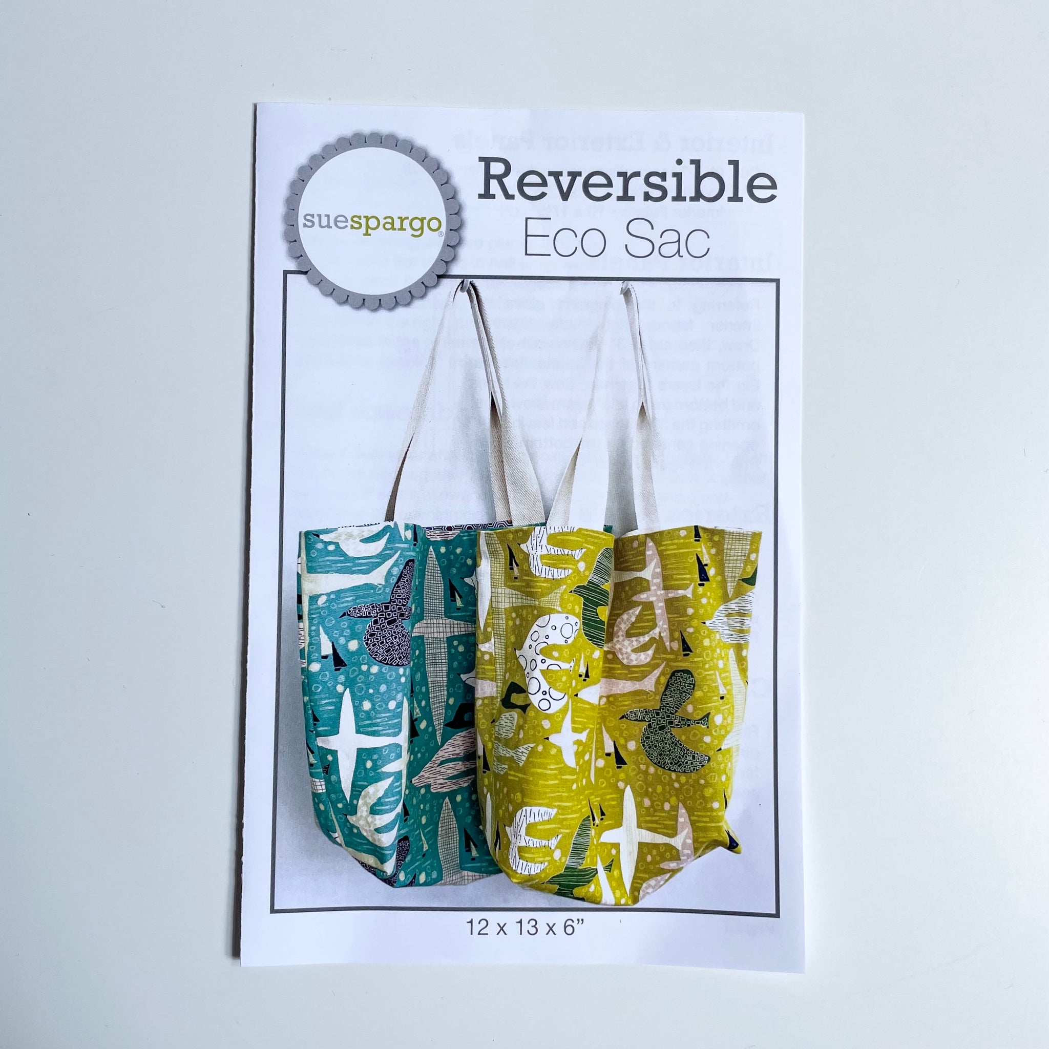 Sue Spargo : Reversible Eco Sac Tote Bag